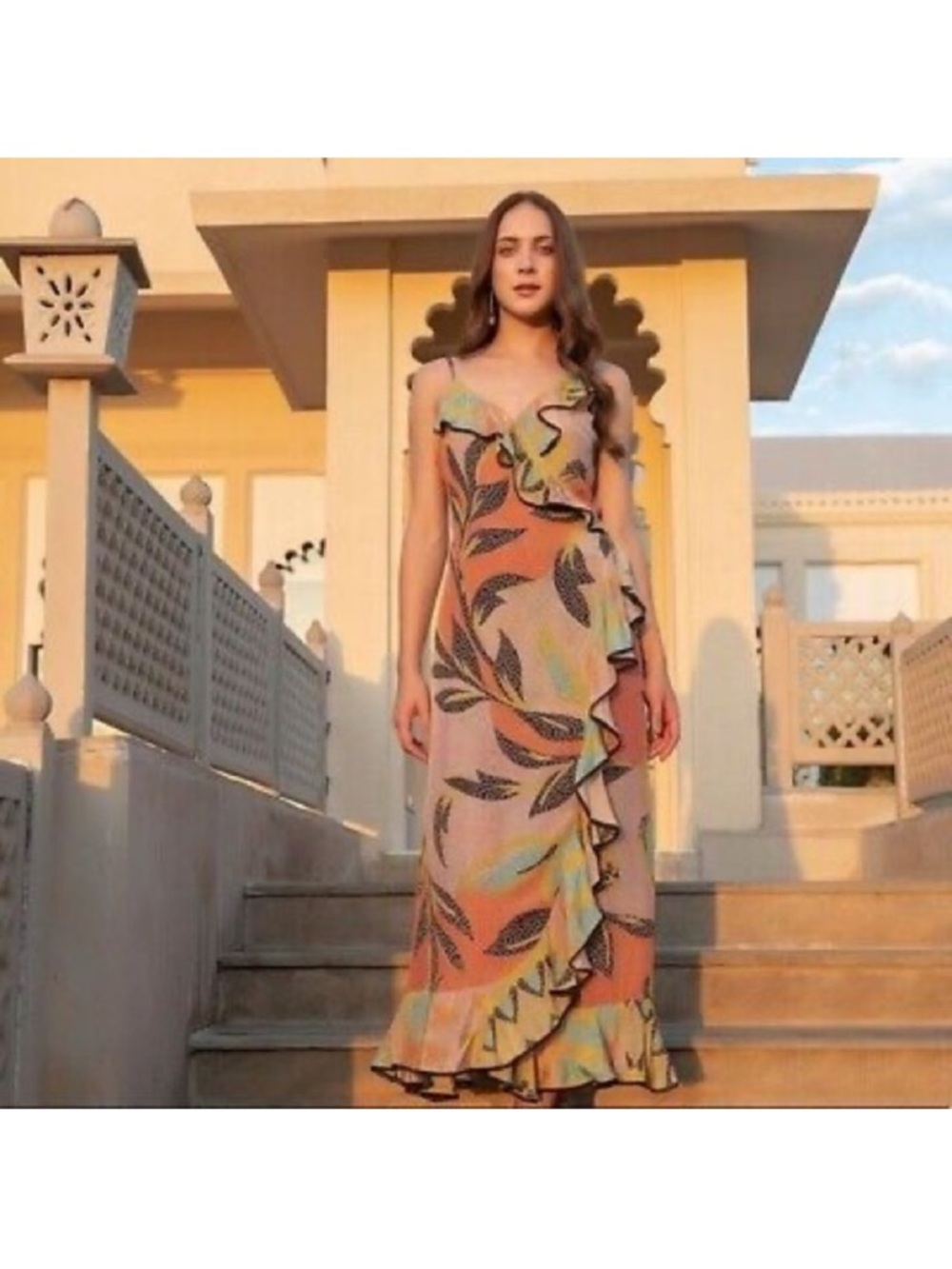 Bhanuni by Jyoti kathryn wrap dress midi length